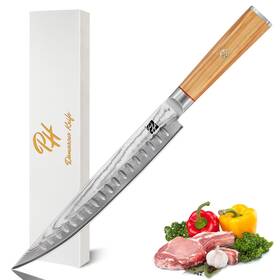 Ph-knife-002 Platinium Home 9 Inch Damascus Carving Knife - Brisket 67 Layer Vg-10 Steel Core With