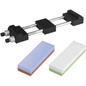 71722 Powertec Sharpening Stone Holder With Whetstone Knife Sharpener Stones - 400/1000 3000/80