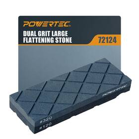72124 Powertec Large Flattening Stone 120/320 Dual Grit Sharpening Flatener