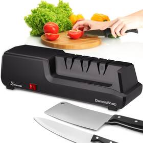 Priority Chef 060744730668 Electric Knife Sharpener For Kitchen Knives Powerful Motor With Precision Gu