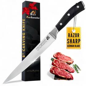 Pgck8 Pure Generation 8 Inch Carving Knife For Meat Butcher Razor Sharp German Steel... Fas