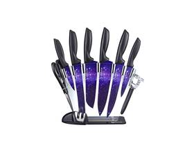 Purplechef 877769008048 10 Pieces Purple Galaxy Kitchen Knives Set. Includes 6 Stainless St... Fast Ship