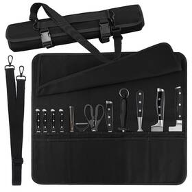 Qcdd1 Qiqu Chef Knife Bag With 24 Slots Cutlery Knives Holders Protectors Kitchen Trave