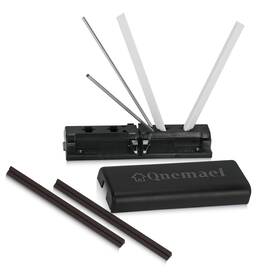 Qnemaei 785034168444 Tri-knife Sharpener Kit With Safety Rods Premium Sharpmaker Set For Quickly