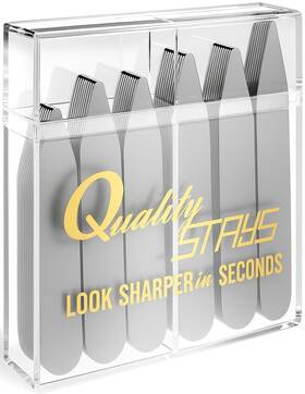 43230-63228 Quality Stays 52-piece Metal Collar For Men Stainless Steel Dress Shirt Inser