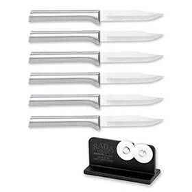 R119 Rada 082449006287 Cutlery 6 Pack Paring Knife Plus Sharpener
