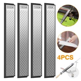 400-3000grit Redtagtown 600609603055 4pcs Diamond Sharpening Stone Set Honeycomb Surface Whetstone