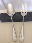 Restoration Hardware Blakes Serving Set Fork Spoon Brushed Stainless Hard