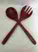 Rf297 Pair Of Wood Lacquer Salad Tongs Kitchen Utensils Serving
