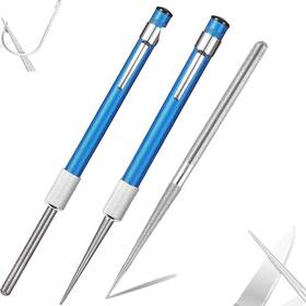 Rmt3125 Rmtceg 445013623656 2 Pcs Portable Knife Steel Sharpener Rod Serrated Diamond Retractable