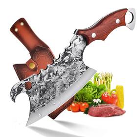 Unknife07 Rococo Hand Forged Meat Cleaver Sharp Butcher Knife For Cutting Vegetabl