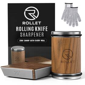 Rollet 070003158508 Rolling Knife Sharpener Kit With Cut Resistant Gloves Roller