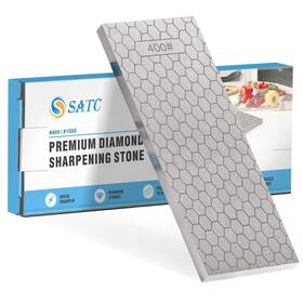 S Satc 683813622012 Diamond Sharpening Stone 2 Side Grit 400/1000 Plate Honing Sto