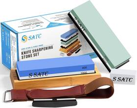 S Satc 744759991270 Knife Sharpening Stone Whetstone 4 Side Grit 400/1000 3000/8000 Kni