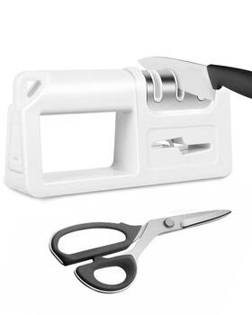 Sahasea 766683196767 Knife Sharpener 4-in-1 Kitchen With Scissors 4 St