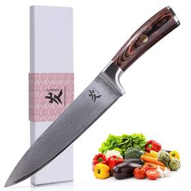 Ww-sc-001 Samcook Damascus Chef Knife - 8 Inch Professional Sharp Kitchen Japan