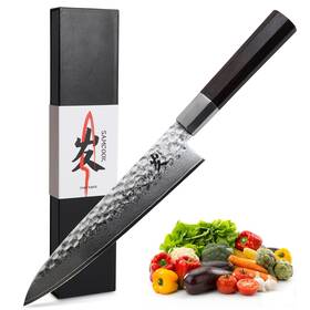 Ww-sc-006 Samcook Japanese Chef Knife - 8 Inch Professional Hammered Finish Damascus Gy