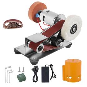 Savildo Wff-pjp-9z6090 Mini Belt Sander Electric Bench Grinder Sanding Machine 7 Adjustable Speed Gr