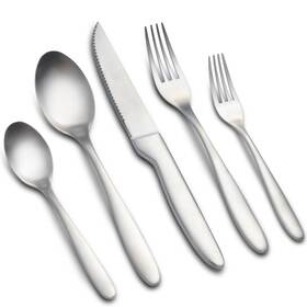 Scentlate Sl-qbms-40pcs-us 40 Pieces Silverware Set Stainless Steel Flatware For 8 Matte Satin Pol