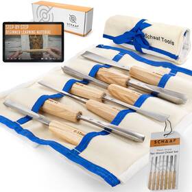 Schaaf Wood Carving Tools 670739085335 High-quality Set Of 7 Chisels And Gouges With Ca... Fast Ship