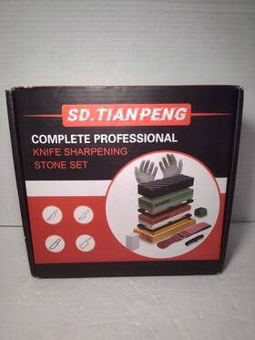 Sd. Tianpeng 785382082140 9pcs Knife Sharpening Stone Kit Dual Whetstone 400/1000 3000/8000 Grit Sharpener