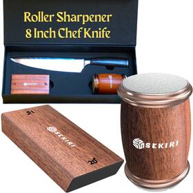 Sekiri 199284717879 Knife Sharpening Kit And Kitchen Bundle. Easy To Use Roller Sharpen