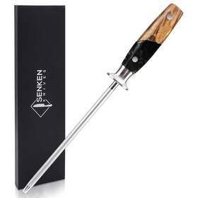 Senken Knives 699246961864 Professional Sharpening Steel For Damascus Black Tsunami Colle