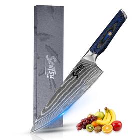 Sen020 Sentsu Japanese Chef Knife Damascus Professional Vg-10 Kitchen For Steak And V