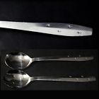 Servers Set Salad 50s-60s Steel Vintage Spoon Starburst Atomic Stainless Serving