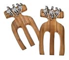 112982 Set Salad Horses Accent - Hands Solid Id Running 2 Bamboo
