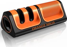 Min2024 Sharp Pebble Orange Ninja Mini Knife Sharpener - Coarse And Fine Sharpening System- For With