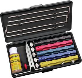 Sharpeners 445029954935 Deluxe Knife Sharpening System 5-stone Ceramic Sharpener Kit With Honing