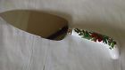 Sheffield England Stainless Steel Holly Berries Red Ribbon Pastry Server 758347004136