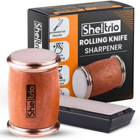Sheltrio 608275176484 Premium Rolling Knife Sharpener Set Dual Angle Magnet 15