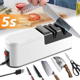 Shuone57 373354954582 Electric Knife Sharpener 3-stage Home Kitchen Knives Scissors Sharpening Grinder