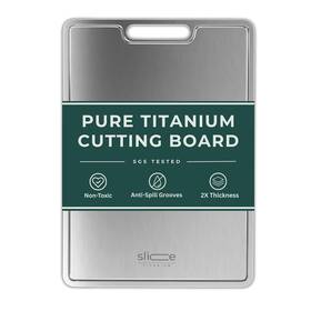 Sk-1511 Slice Kitchenware Real Titanium Cutting Board For Kitchen Pure Large 15x11 Metal Cutt