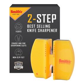 Smiths 703709422066 Ccks 2-step Knife Sharpener - Yellow Preset Coarse And Fine Slots Ou