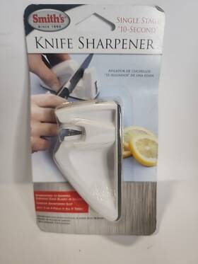 51001 Smiths Housewares Single Stage Knife Sharpener 10 Second Carbide Sharpening Slot T144