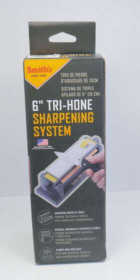 Tr16 Smiths Brand New 6 Inch Tri Hone Knife Sharpening System Free Shipping