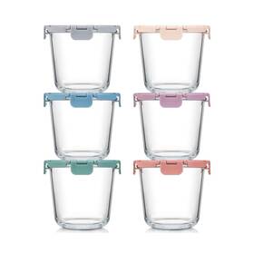 3cup-round-6 Snuvid Upgraded Lid 6 Sets 3 Cup Glass Meal Prep Containers With Lids F... Fast Ship