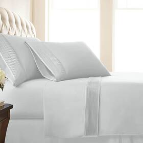 Southshore Fine Living Inc. 840263866063 Vilano Pleats 4-piece 21-inch Extra Deep Pocket Shee