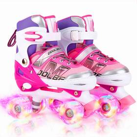 Otw-cool-808-pim Sowume Adjustable Roller Skates For Girls And Women All 8 Wheels Of S