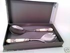Spode Wildlife Porcelain Steel Salad Server Fork Spoon Set Hunting