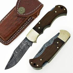 Ss-17515 Ss Smart & Sharp Sports Inc 605928386368 Custom Handmade Damascus Steel Folding Knife/pocket Knife 5 Pcs. Lot