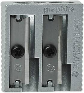 Staedtler 031901939656 Metal Sharpener Double Hole For Pencils And Colored Silver
