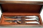 Xlf13 Steel House Blair Original Stainless 3 Serving Piece Box Wood Set