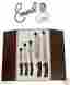 Stg8686sh Emeril Emerilware Forged German Steel Cutlery 5 Pc Set In Wooden Storage Box Brown 841314008371