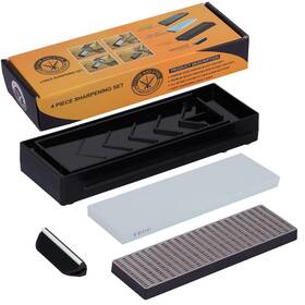 Stone And Steel 857825008311 Professional Grade Diamond Block Whetstone Knife Sharpening Set 600 Gr