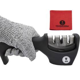 Queen-zdit6-19 Stone Castle Culinary Knife Sharpeners For Steel And Ceramic Kitchen Knives - Manual Handheld Syste