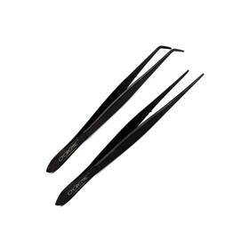 Strendier 810175410005 Oftcreme Black Stainless Steel Precision Kitchen Culinary Fine-tip Tweezer Ton